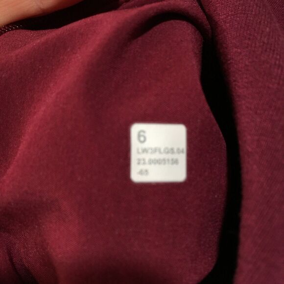 Lululemon Womens 6 Sweatshirt Top Funnel Neck Crossover Back Pink Berry Pocket - Picture 5 of 12